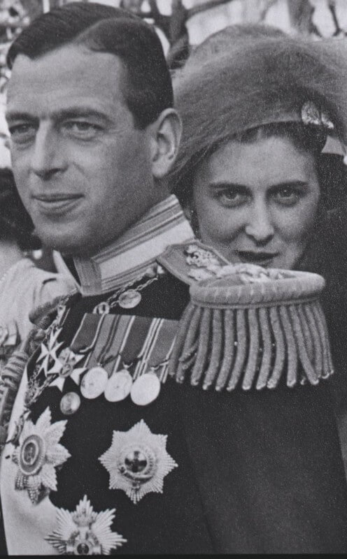 Wedding of Prince Paul of Greece and Princess Frederika of Hanover at the Royal Palace in Athens. 