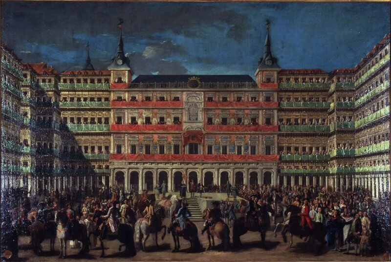 plaza-mayor-madrid-1700-charles II-spain